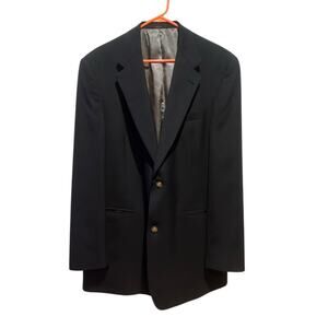 Classic Black Men's Blazer with gold buttons. For that old money look.